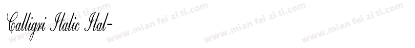 Calligri Italic Ital字体转换